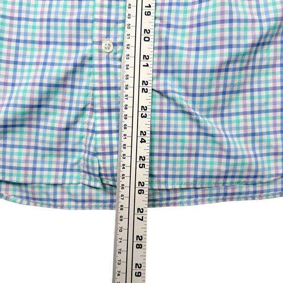 Vineyard Vines Performance Button Down MED Gingham Check Classic Fit Whale Shirt - Picture 5 of 6